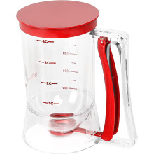 Batter separator cream mixer cup measuring baking tool (red)