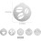 5-Pack Stainless Steel Coffee Latte Mold Decorating Tools 4