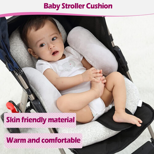 Stroller Cushion, Washable Stroller Head Support Cushion - Gray 2