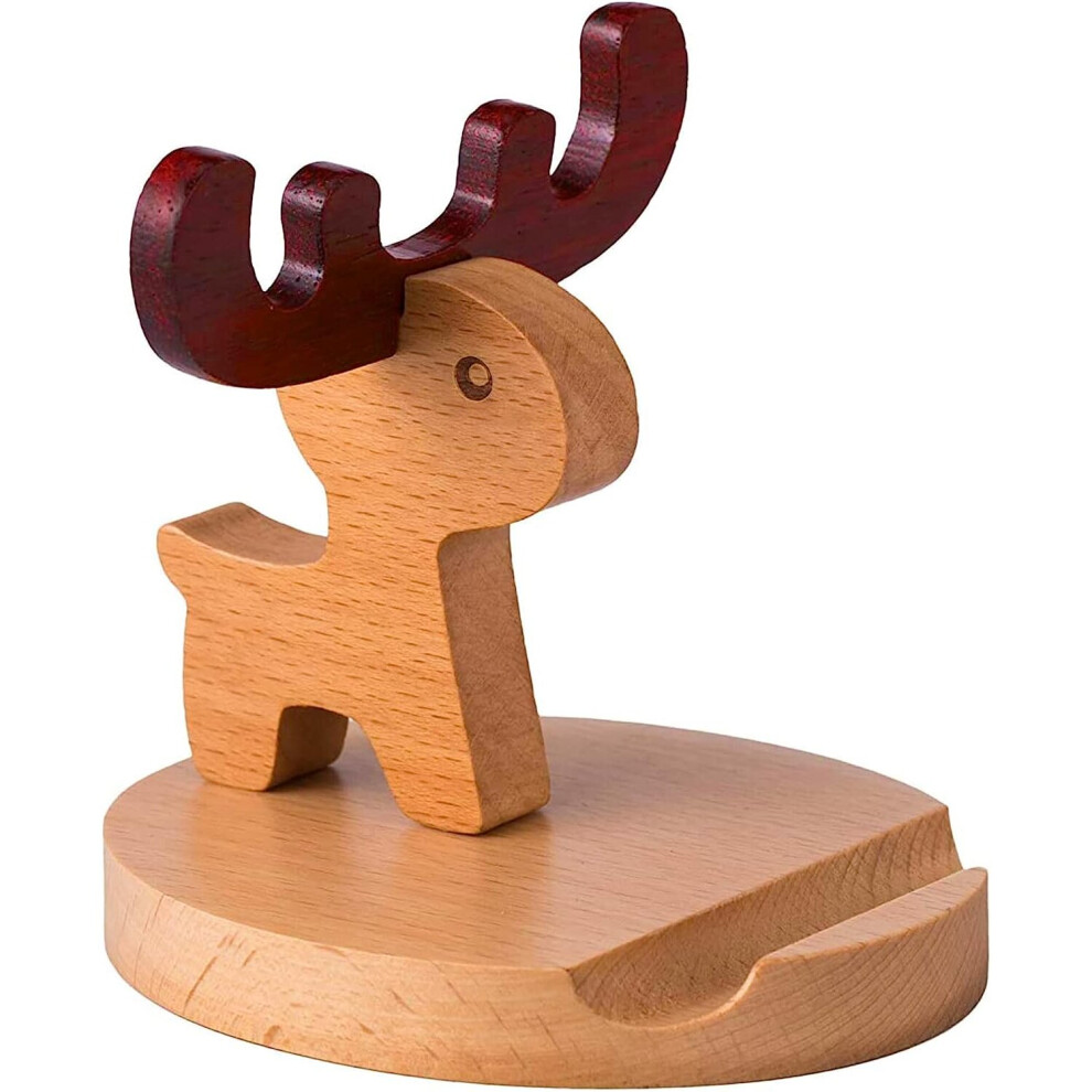 Mobile Tablet Pc Wooden Bracket Base Storage Rack (Deer) 9174082311437