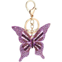 Butterfly Keychain Pendant Alloy Keychain Pendant (Purple)