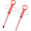 2 Piece Cat Shot Soft Pen Tip Pet Feeder (Red) 1