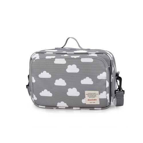 Baby Diaper Bag Trolley Bag (Grey Cloud) 1
