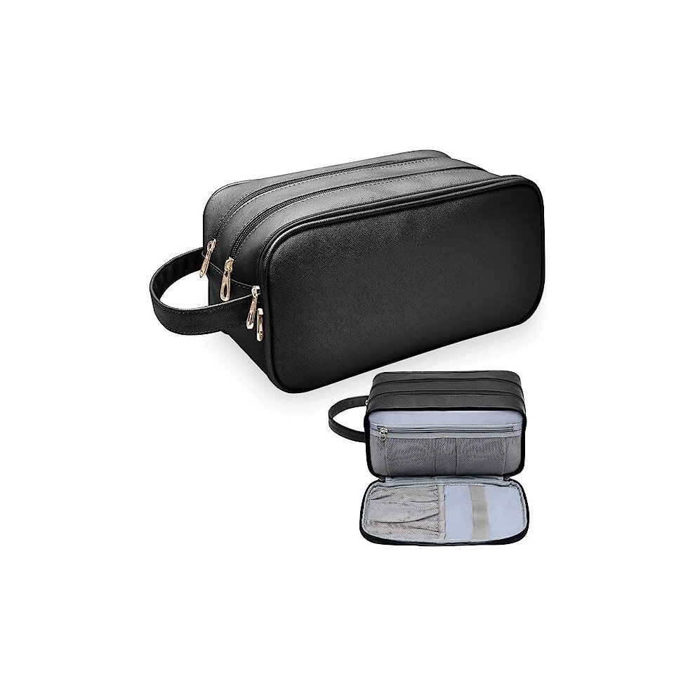 Gopatriot Memory Black Ladies Cosmetic Bag, Waterproof Travel Cosmetic Bag Travel Accessories (Black)