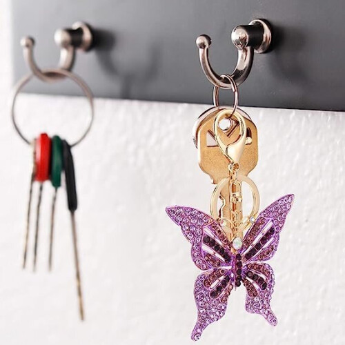 Butterfly Keychain Pendant Alloy Keychain Pendant (Purple) 2