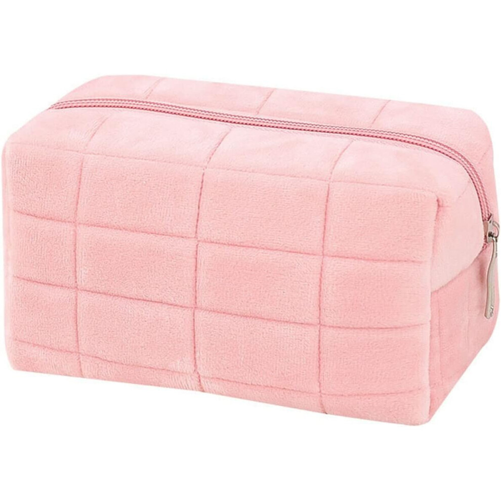 Gopatriot Memory Pink Small Cosmetic Bag Plush Pencil Case Multifunctional Capacity Bag Zipper Bag