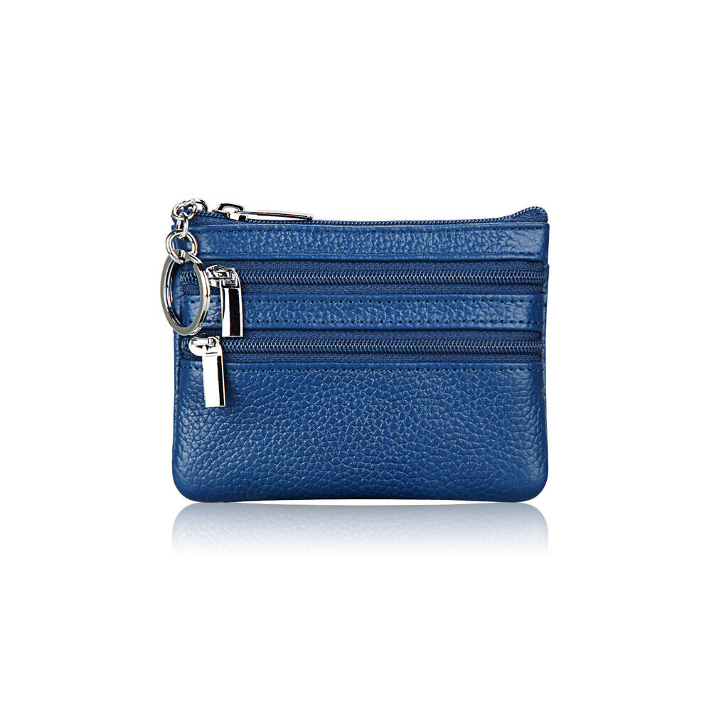 Gopatriot Memory Ladies Mini Coin Purse With Keychain (Blue) Blue