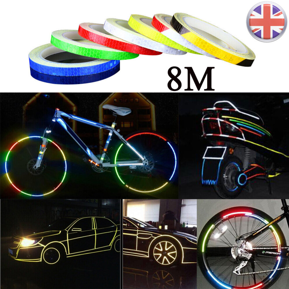 (Green) 8M Reflective Tape Safety Stickers Hi Vis Safety Warning Self-Adhesive Reflector 5061021762709