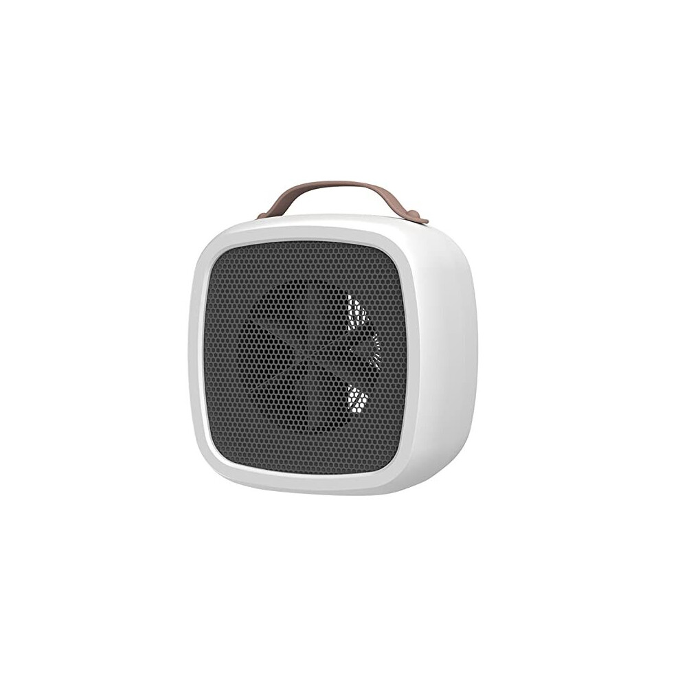 Space Heater,Compact Electric Mini Fan Winter Electric with Thermostat High Output for Home Bedroom Office Desk Indoor Use,White