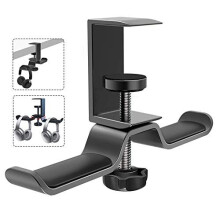 Dual Headphone Stand Hanger, 360 Rotating Premium aluminum alloy Headphone Stand, Headset Holder Save Desk Space for All Wireless or Wired Headphone