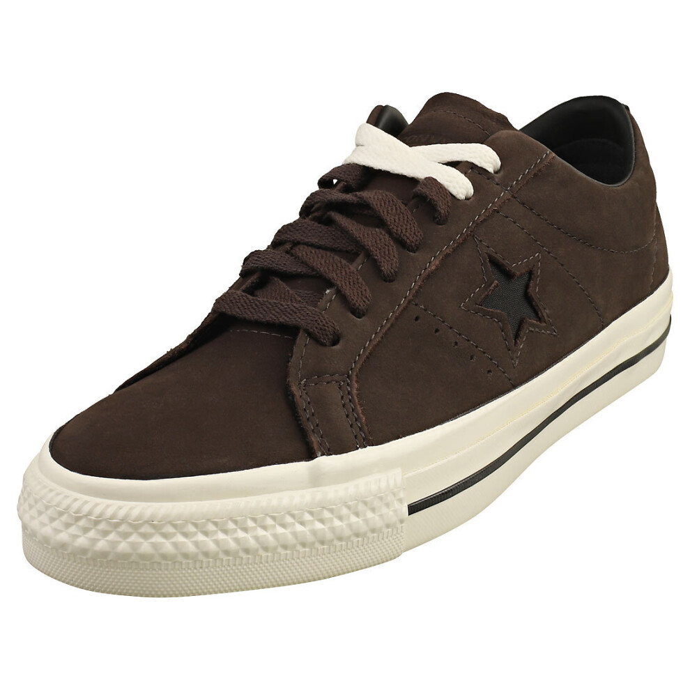 (8) Converse One Star Pro Ox Mens Fashion Trainers in Coffee Nut Egret Black