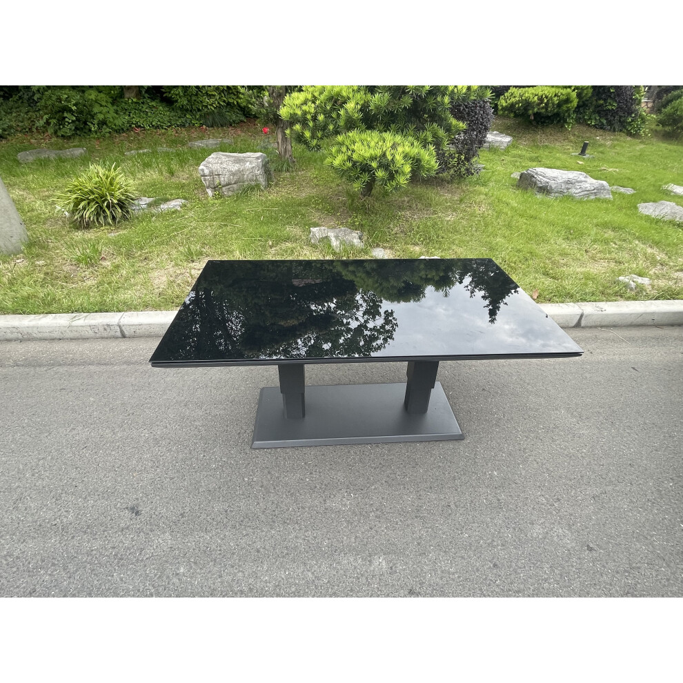 Fimous Dark/Grey Aluminum Adjustable Dining Or Coffee Table - Image 5