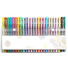100 Pack Colours Gel Pens Set by Color Technik Individually Unique Best Colours Glitter Metallic Neon Glitter Special Neon