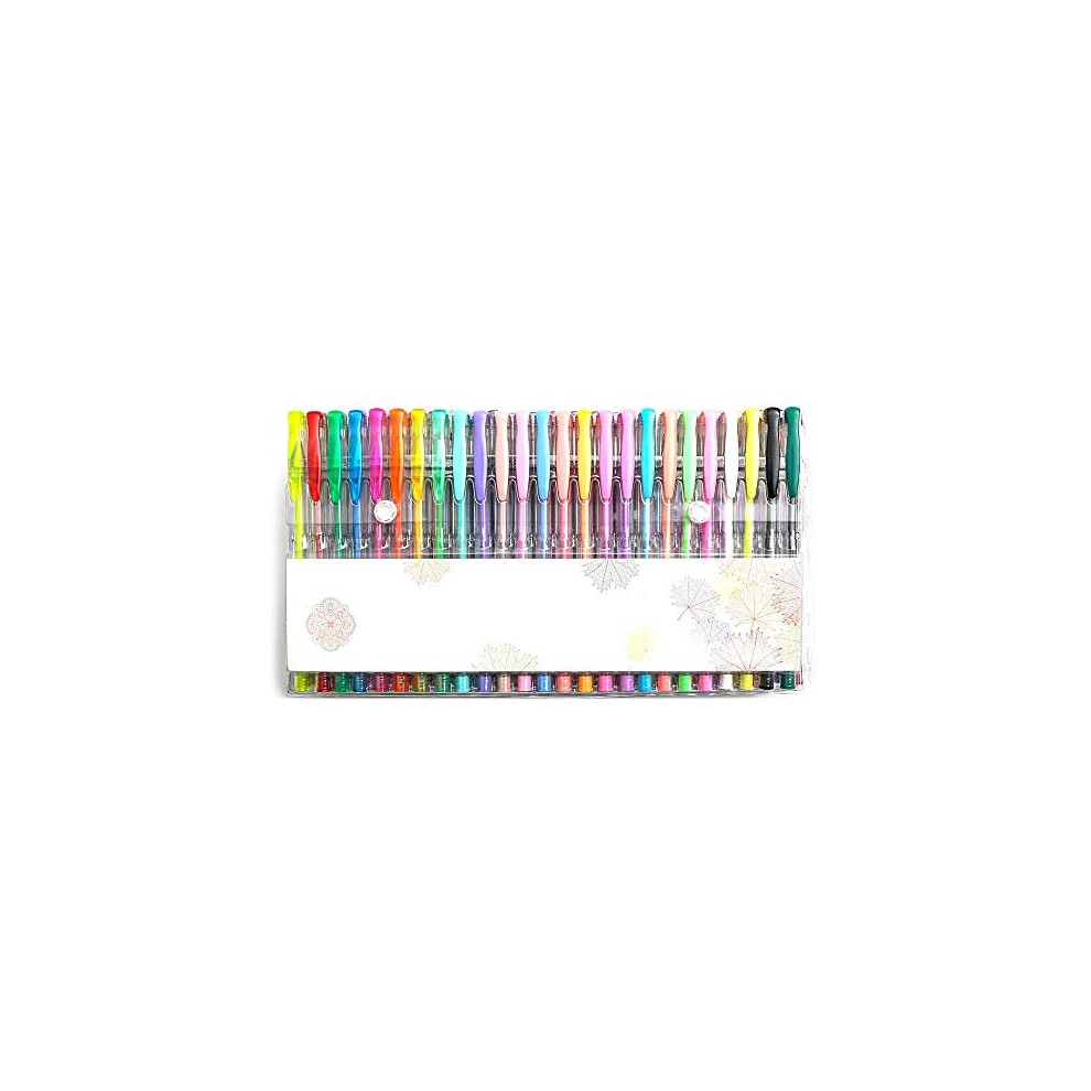 100 Pack Colours Gel Pens Set by Color Technik Individually Unique Best Colours Glitter Metallic Neon Glitter Special Neon