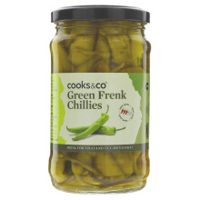 Cooks & Co Whole Green Chillies 300g ( pack of 6 )