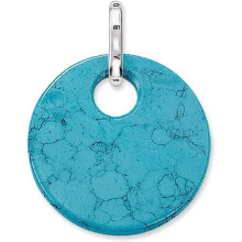 Thomas Sabo Special Addition PE428-404-17 Disc Pendant with Eyelet Silver Imitation Turquoise Small