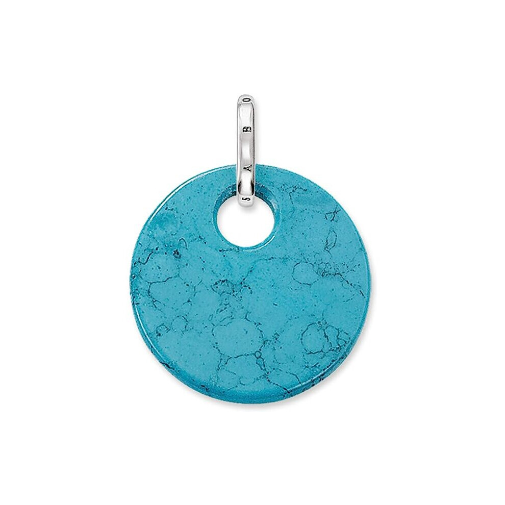 Thomas Sabo Special Addition PE428-404-17 Disc Pendant with Eyelet Silver Imitation Turquoise Small