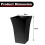 AAMEN Black Large Square Milano Tall Planter 2 Pack, Plastic Plant Pot 7