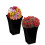 AAMEN Black Large Square Milano Tall Planter 2 Pack, Plastic Plant Pot 2