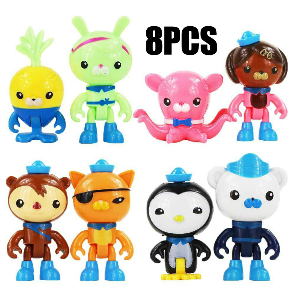 8 Pcs Set The Octonauts Figures Octo Crew Pack Playset Action Figure Toy Decor