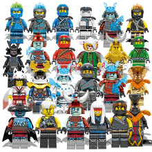 24 szt. klocków LEGO Ninjago z minifigurkami i strojami – zabawki edukacyjne do składania, prezent urodzinowy dla dzieci