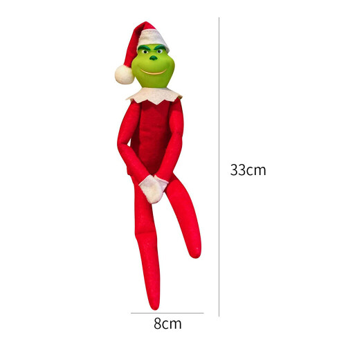 Red Christmas Grinch Doll Cute Christmas Suffed Plush Toy Dressed with a Santa Suit and Matching Hat Christmas Elf Ornament for Home Decor Kids Xmas Gif on OnBuy