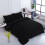 (Black ) Plain Dyed Duvet Cover King Size Bedding Sets UK 1