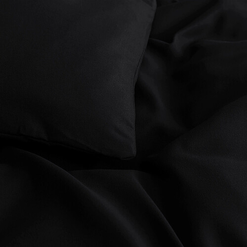 (Black ) Plain Dyed Duvet Cover King Size Bedding Sets UK 1