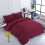 (Red) Plain Dyed Duvet Cover King Size Bedding Sets UK 1