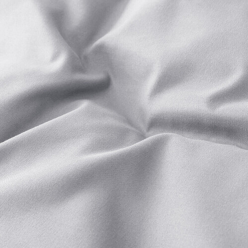 (Silver) Plain Dyed Duvet Cover King Size Bedding Sets UK 2
