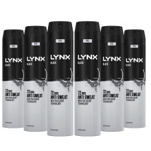 Lynx XXL 48H Dry Protection Anti-Perspirant Deodorant, Black, 6 Pack, 250ml