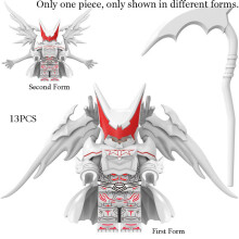 (White) Building Assembled Batman Block Hellbat Construction Toy Collectible Figure Gift