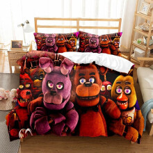(Style 02, Double (200X200CM)/3PCS) Five Nights at Freddy's Bedding Single Duvet Cover