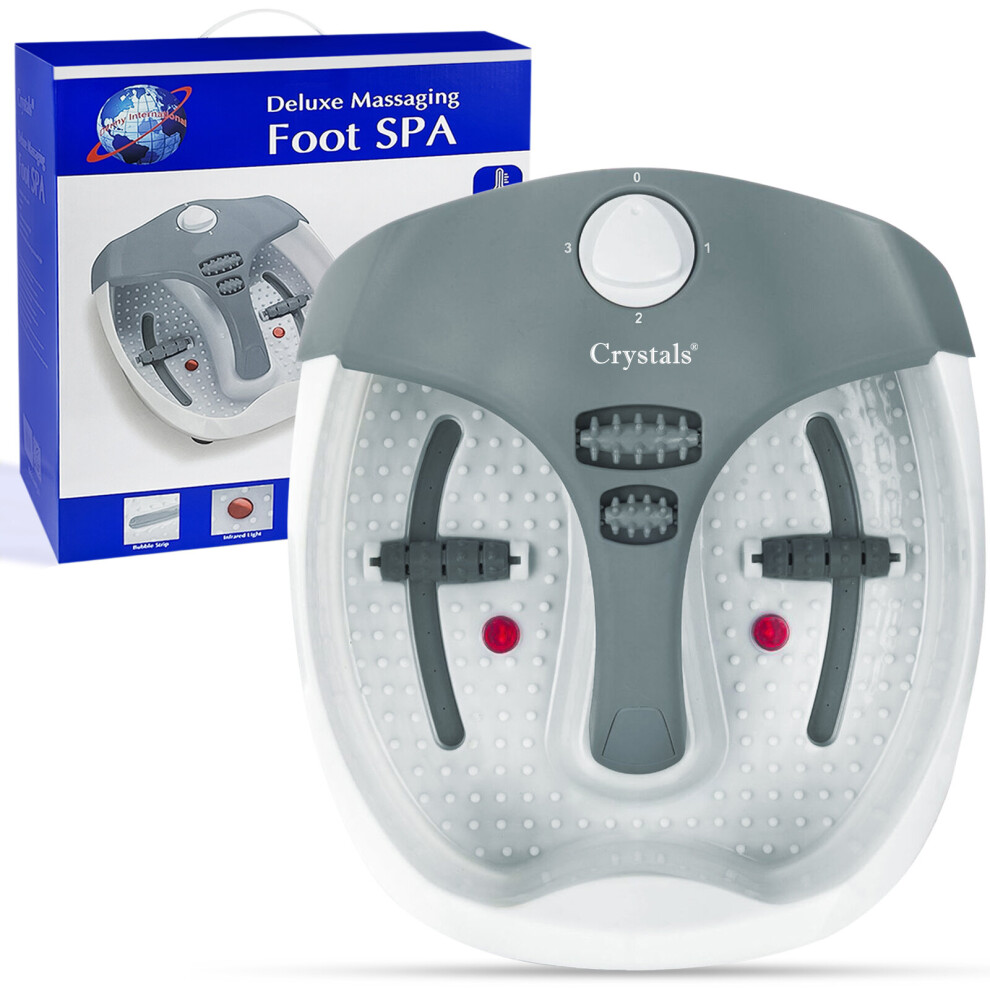 Foot Spa Pedicure Electric Vibrating Wet Warm Bath with Infrared Massage Roller