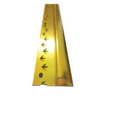 (Gold, 9ft) Metal Threshold Strip Door Bar Carpet To Vinyl/Lino Single Edge Doorway Trim
