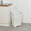 URBN Living (55L White) 45/55L Plastic Rattan Laundry Clothes Bin Basket 5