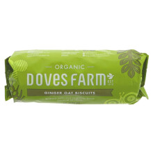 Doves Farm Organic Ginger Oat Biscuits 200g ( pack of 12 )