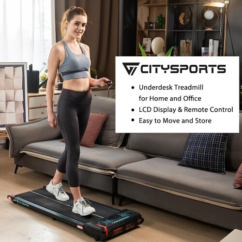 RHYTHM FUN Incline Foldable Treadmill, Walking Pad With Handle Bar 3