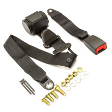 Universal Seat Belt 3 Point Inertia Adjustable Lap Safety Buckle Car Van Truck