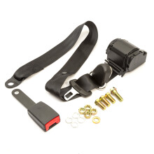 Universal Safety Seat Belt 3 Point Inertia Adjustable Retractable Webbing Buckle