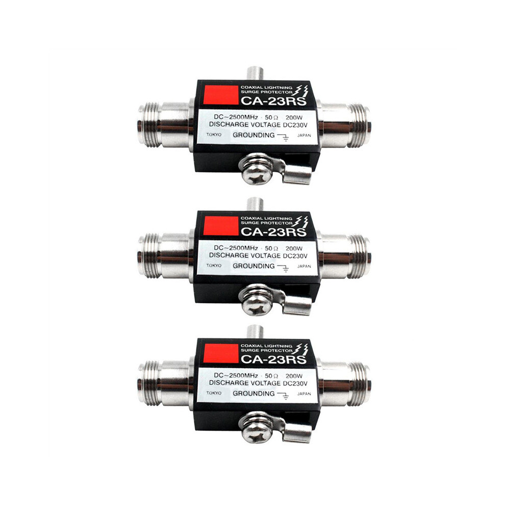 3X Ca-23Rs Pl259 So239 Radio Connector Adapter Repeater Coaxial Antenna Surge Protector 