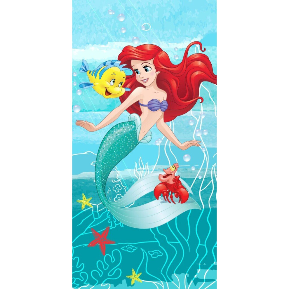 Disney Princess Ariel Bath Beach towel 140x70 cm Cotton Little Mermaid