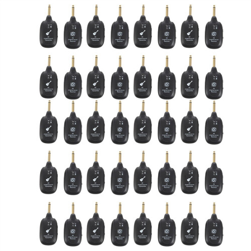 20X UHF Guitar Wireless System Transmitter Receiver Built-in Rechargeable