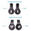 2-Pack Beats Studio3.0 Inner Shell Replacement – Black Durable Repair Parts for Studio 3.0 Wireless Headphones 2