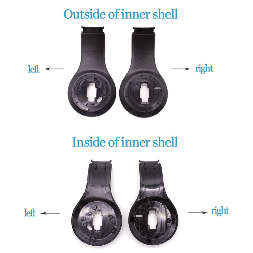 2-Pack Beats Studio3.0 Inner Shell Replacement – Black Durable Repair Parts for Studio 3.0 Wireless Headphones 1