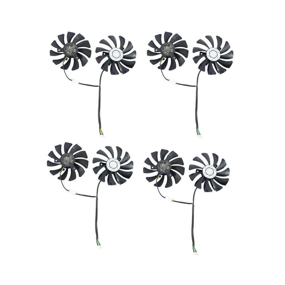 4 Pair Graphics Card Fan 85Mm Ha9010h12f-Z 4Pin Cooler Fan For Gtx 1060 Oc 6G Gtx 960 P106-100 P106 Gtx1060 Gtx960 Black 4761833219156