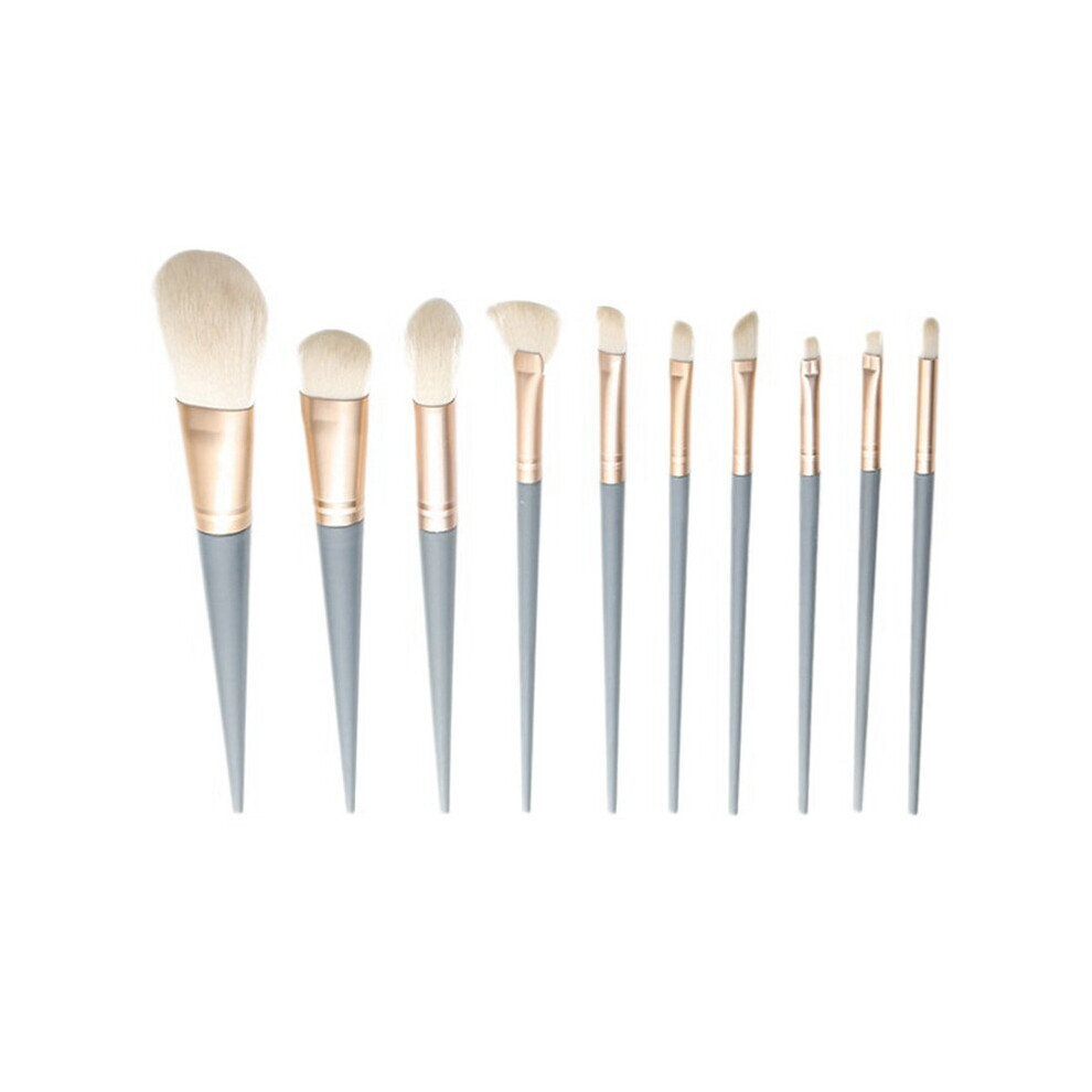 10Pcs Premium Synthetic Hair Makeup Brushes Professional Foundation Powder Eyeshadow Make Up Brush Set Blue