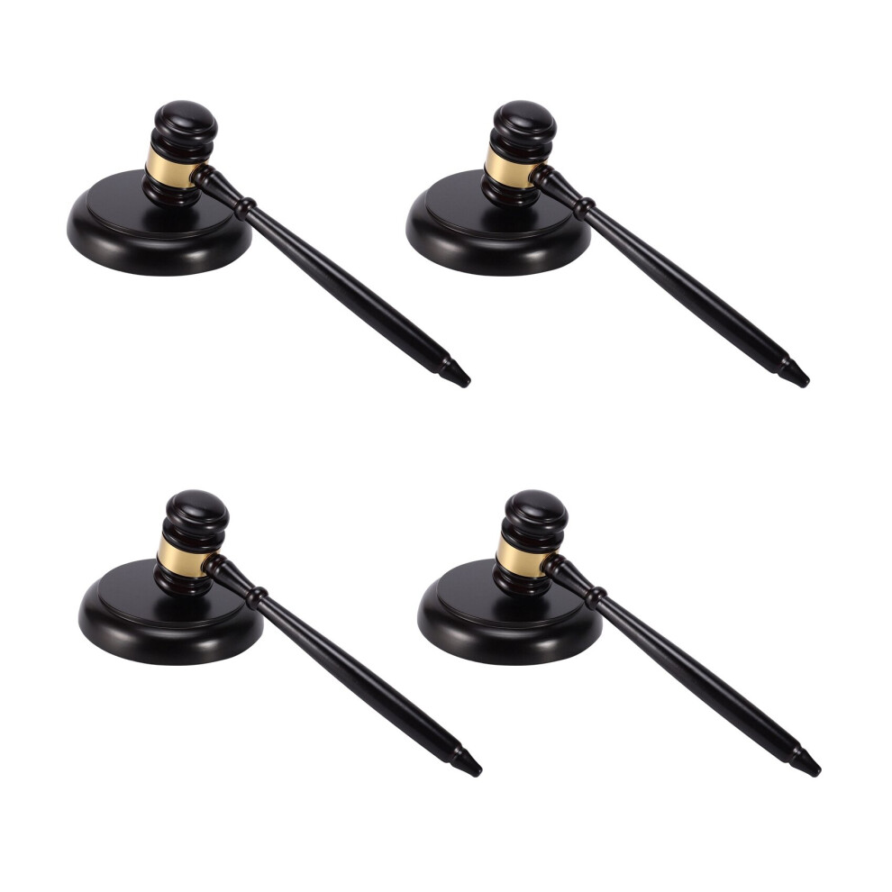 4X Wooden Judge's Gavel Auction Hammer with Sound Block for Attorney Judge Auction Handwork-image-OPC-PBXZ557-NEW
