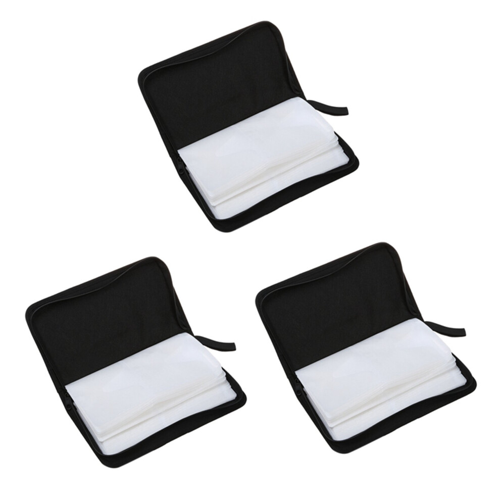 3X 80 VCD DVD CD Faux Leather Case Storage Holder Organizer Black-image-OPC-PBXZ5TX-NEW