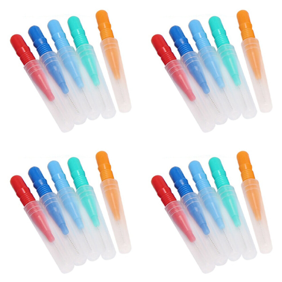 Tlily 1000Pcs Interdental Brush Teeth Soft Dental Picks Tooth Floss Interdental Brush Refill Dental Toothpick Cleaners